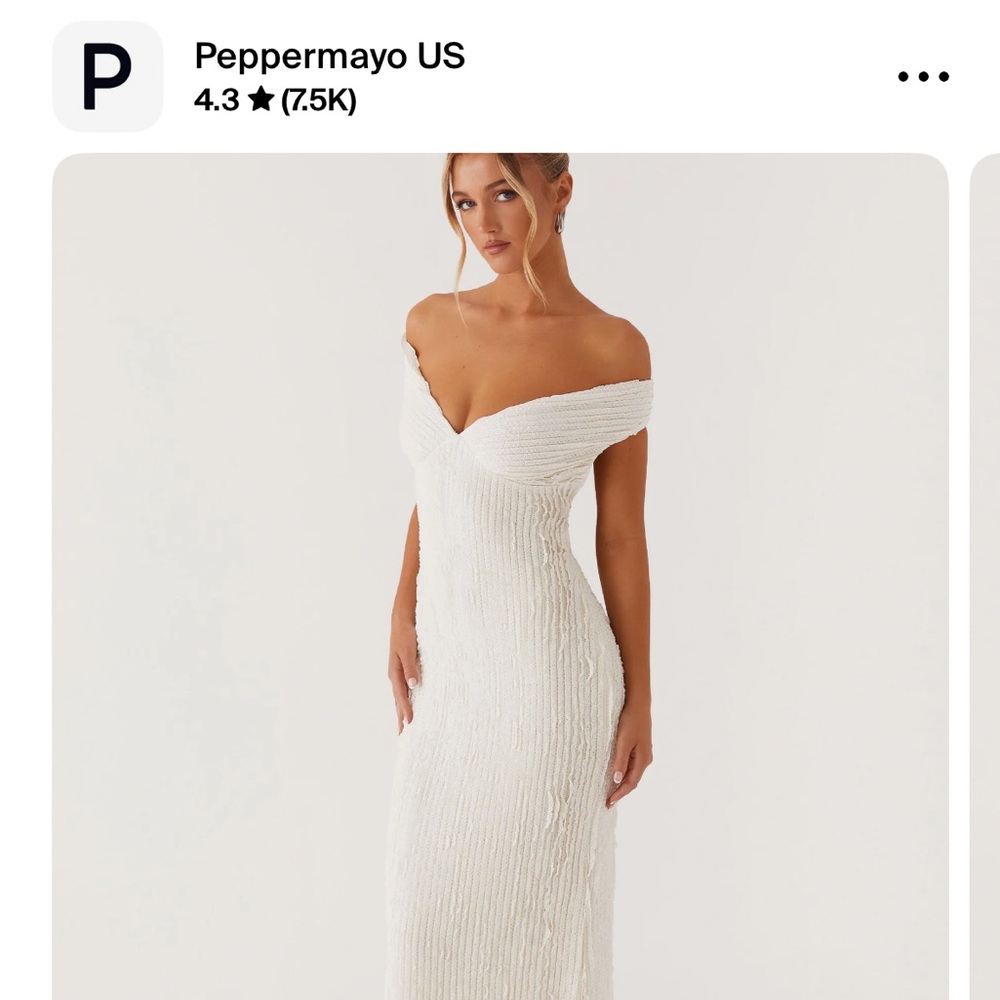 Bridal peppermayo Chantelle Maxi Dress - Ivory NEVER WORN. Size 8